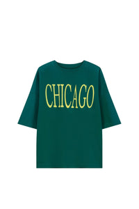 T-shirt Bad coupe oversize - Green