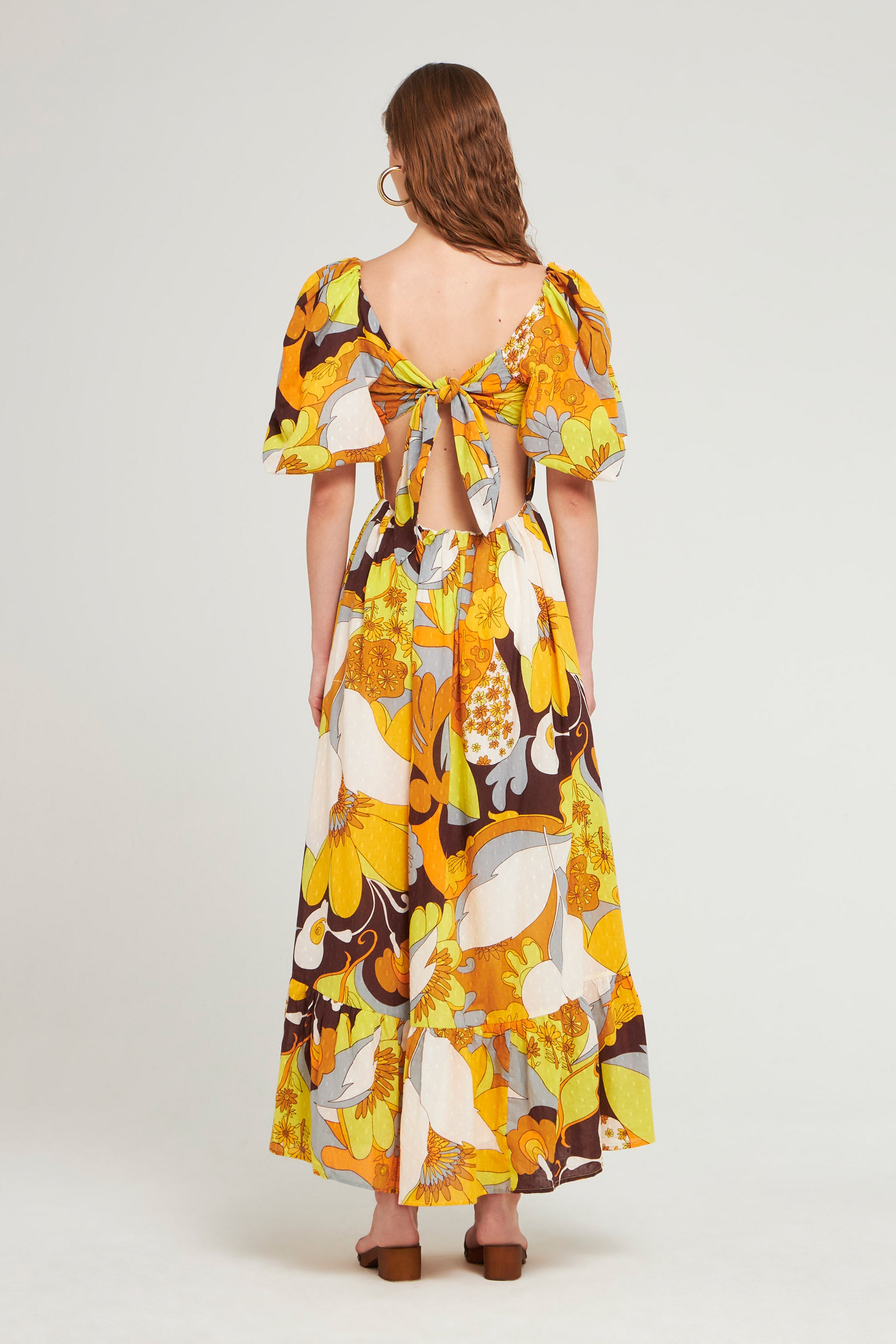 Robe ajourée plumetis Bahia - Yellow