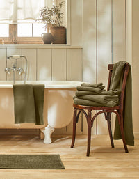 Drap de bain en coton nid d'abeille - Mousse