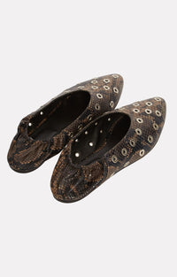 Charlotte ballerinas in leather - Print