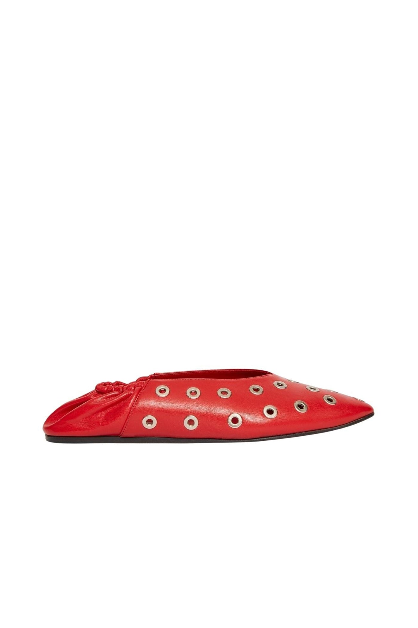 Ballerines Charlotte en cuir - Rouge
