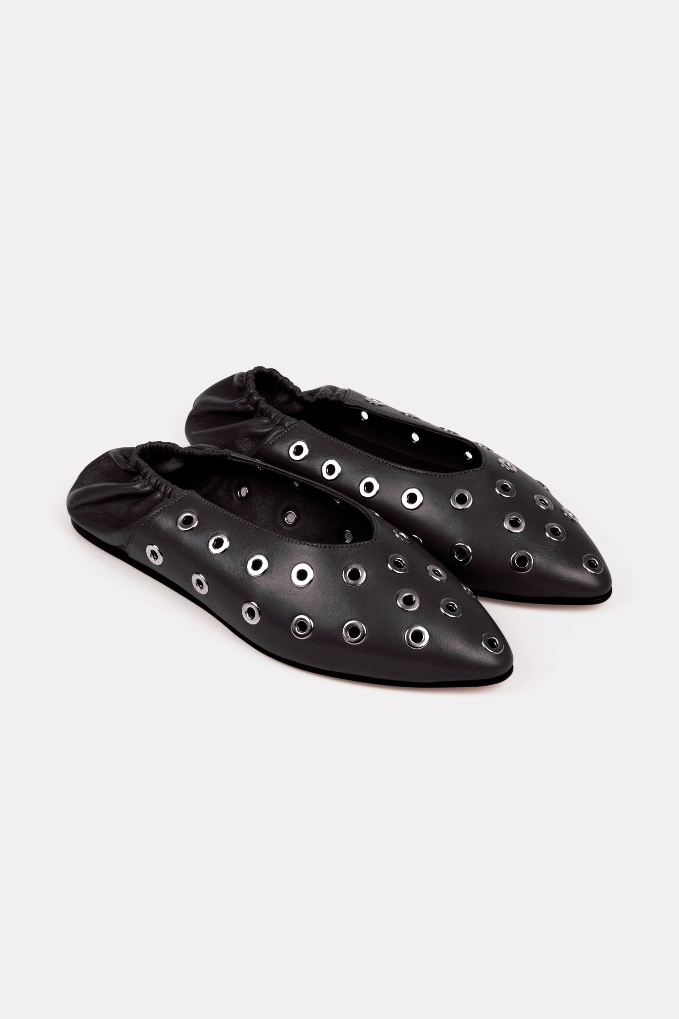 Ballerines Charlotte en cuir - Noir