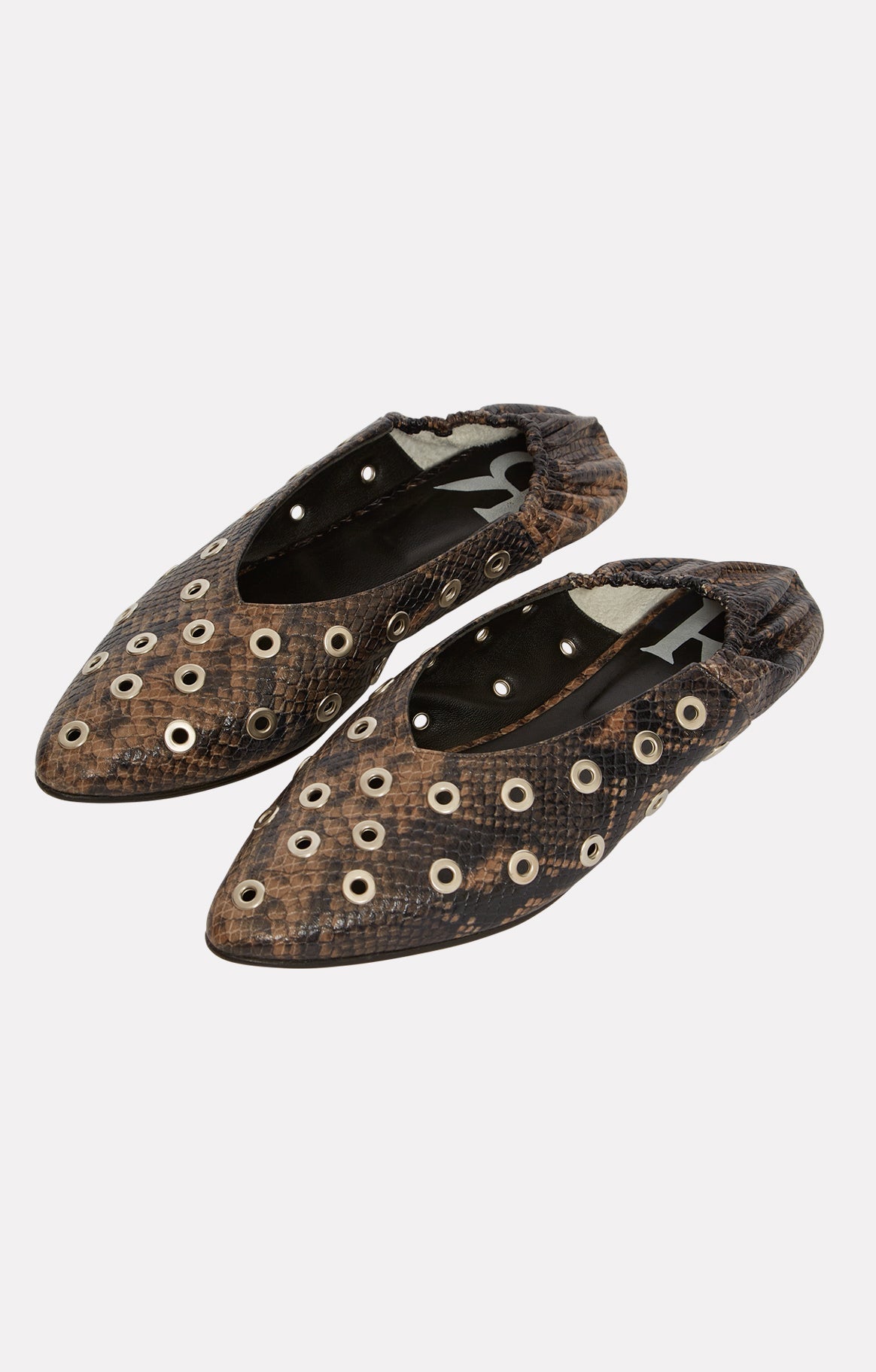 Charlotte ballerinas in leather - Print