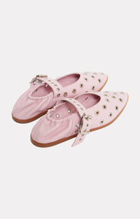 Ballerines Gia à œillets - Rose