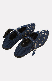 Ballerines Gia en coton - Denim