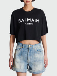 T-shirt imprimé balmain paris - Noir & Blanc