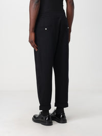 Pantalon ceinturé en laine - Noir