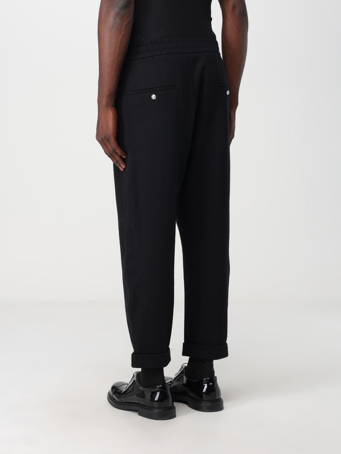 Pantalon ceinturé en laine - Noir