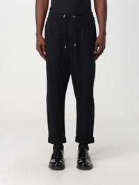 Pantalon ceinturé en laine - Noir