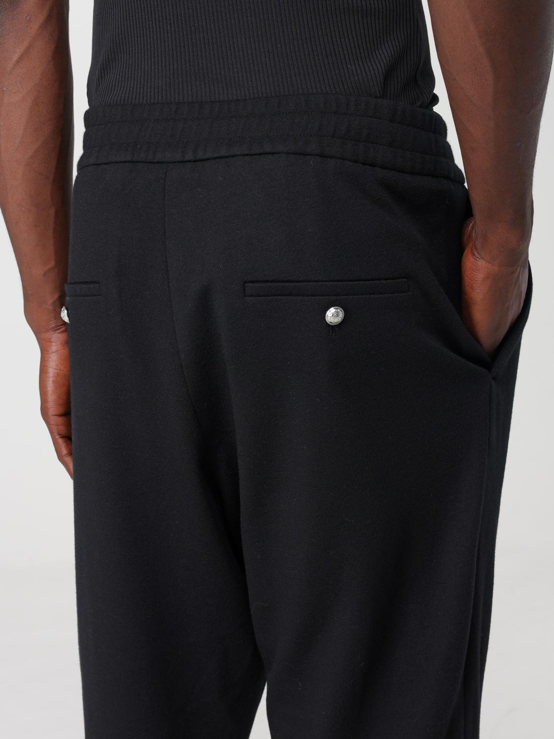 Pantalon ceinturé en laine - Noir