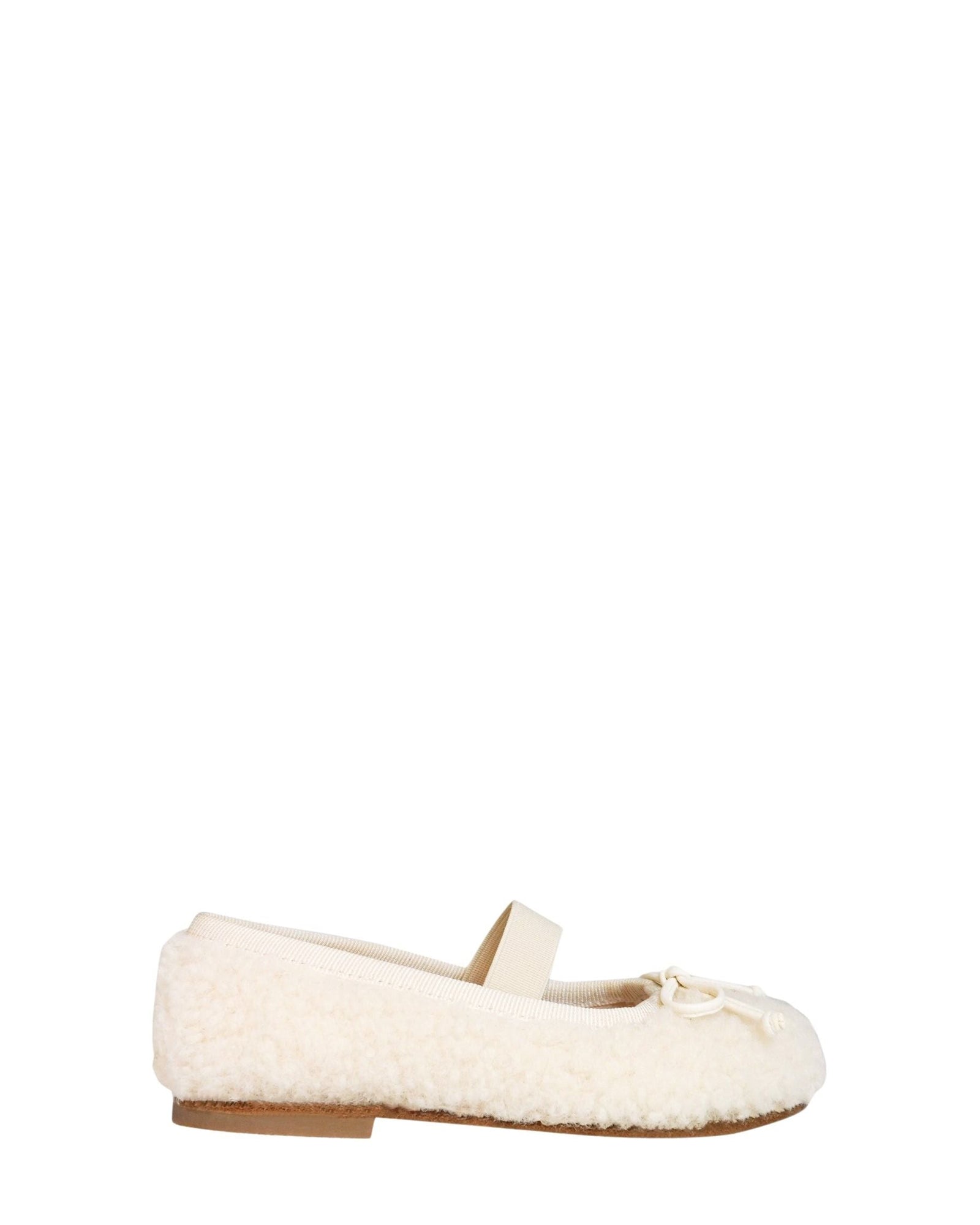 Barbara sheepskin ballet flats - Cream
