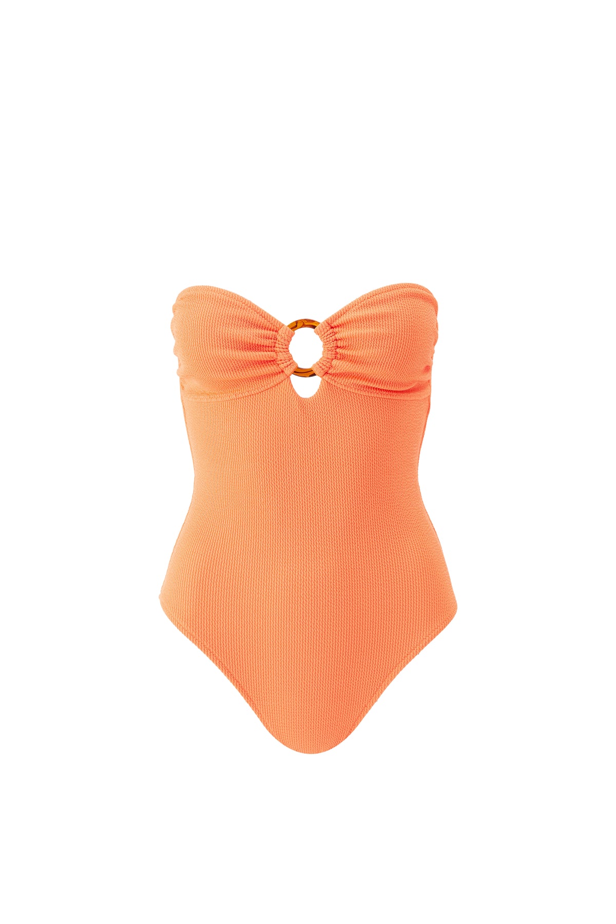 Maillot une pièce bandeau Barbuda - Orange Ridges
