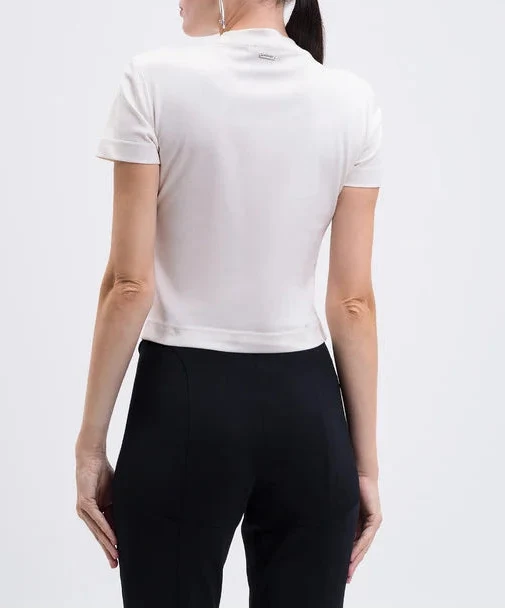 SNOW // white piercing t-shirt