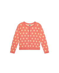 Cardigan Lilet - Jacquard Coeur Rose