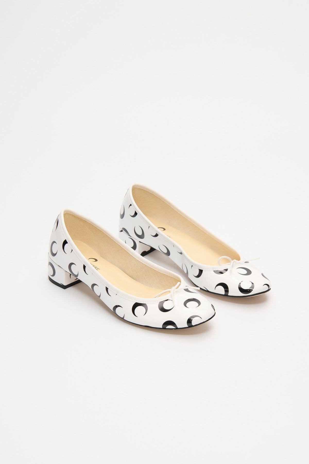 Ballerines à talons Moon en cuir - Optical White