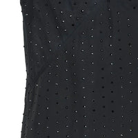 Robe à col V Astro Clear Crystal - Black Crystal