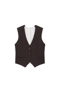 Gilet de costume Bebbel en laine - Brown