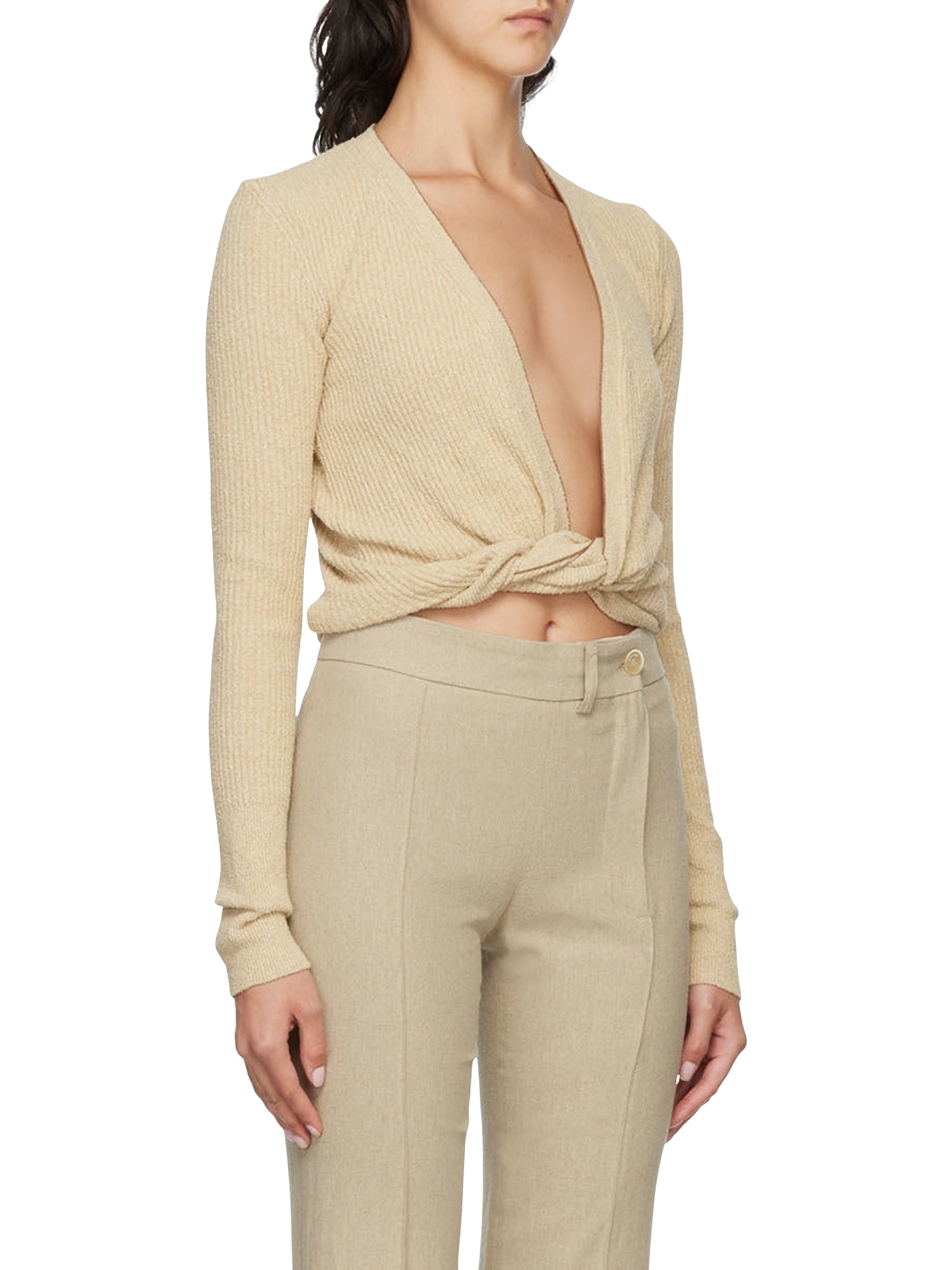 BEIGE LE GILET NOUE