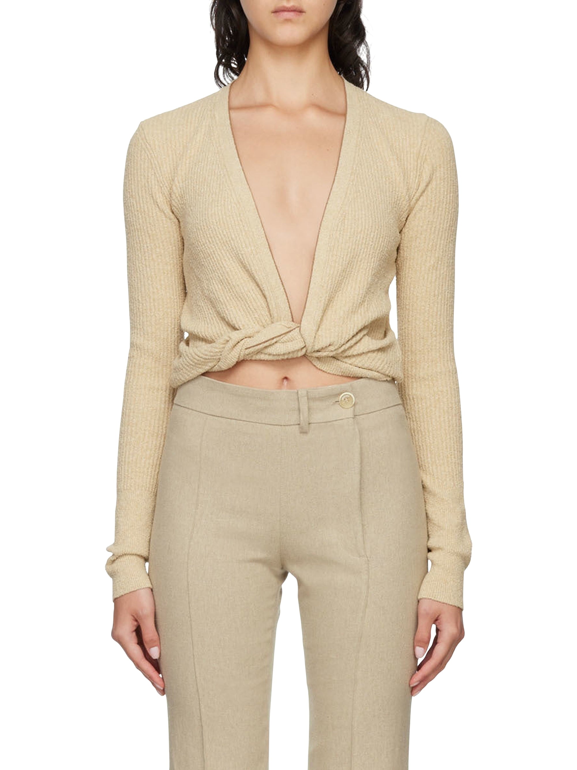 BEIGE LE GILET NOUE