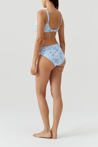 Bel printed high-waisted bikini bottoms - Pineapples