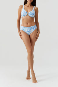 Bel printed high-waisted bikini bottoms - Pineapples