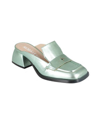 1 QTY NEW Bulla Cara Mule  Lime Metallic Nappa Lime Metallic Nappa