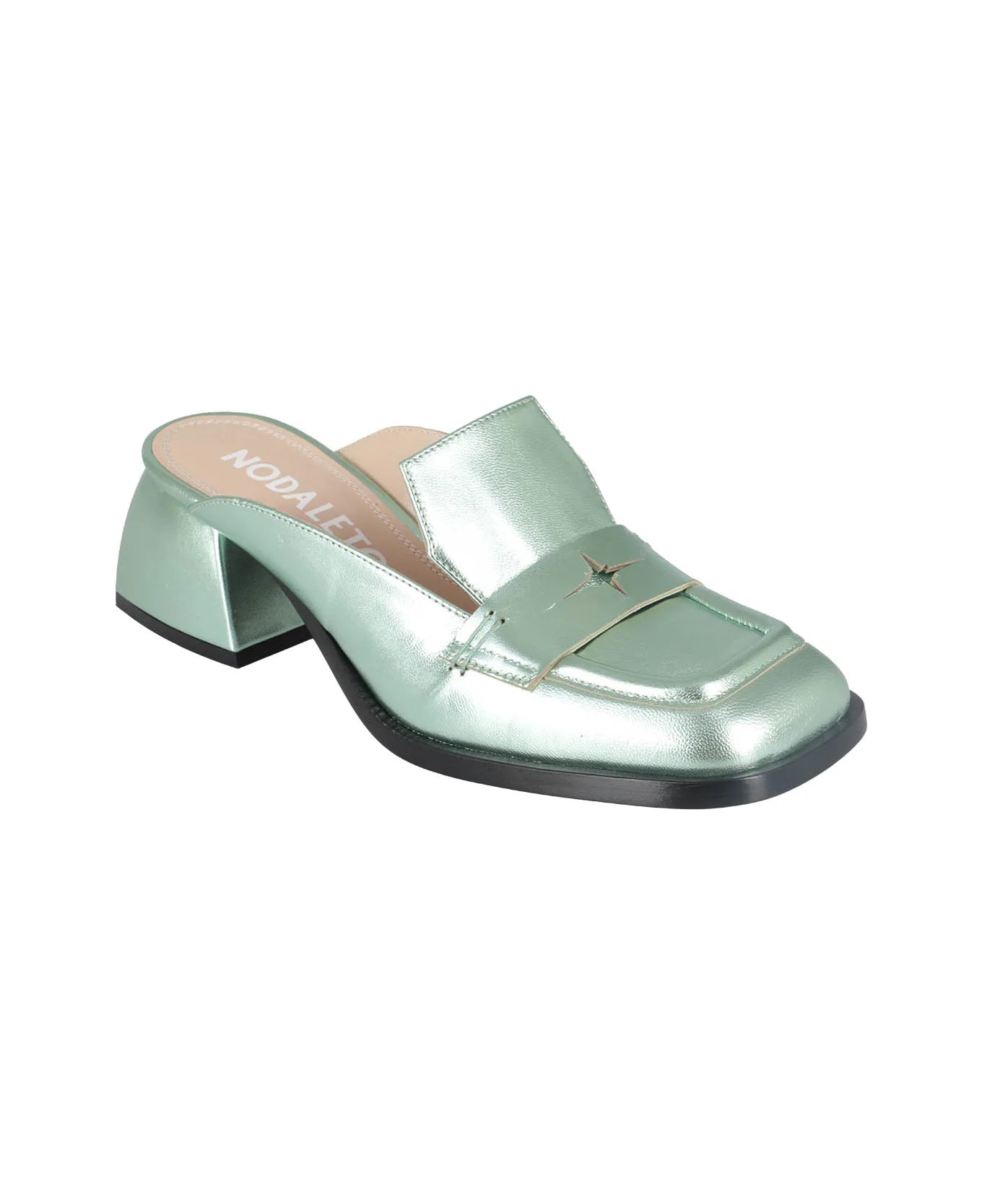 1 QTY NEW Bulla Cara Mule  Lime Metallic Nappa Lime Metallic Nappa