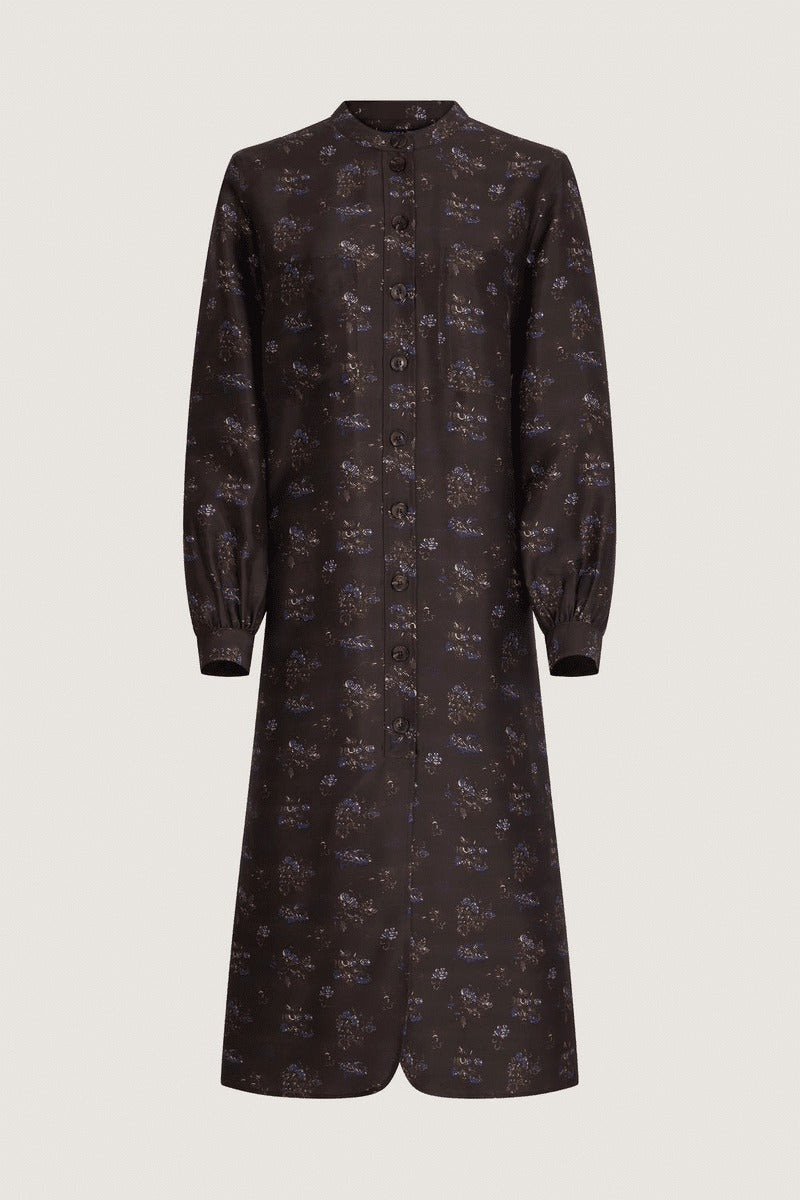PRUNE/BLEU ROBE CHAINE & TRAME LAUREN