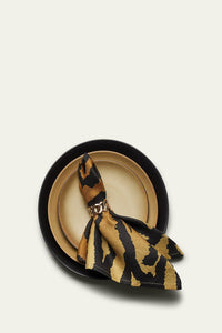 Set de 4 serviettes Tiger en lin - Orange