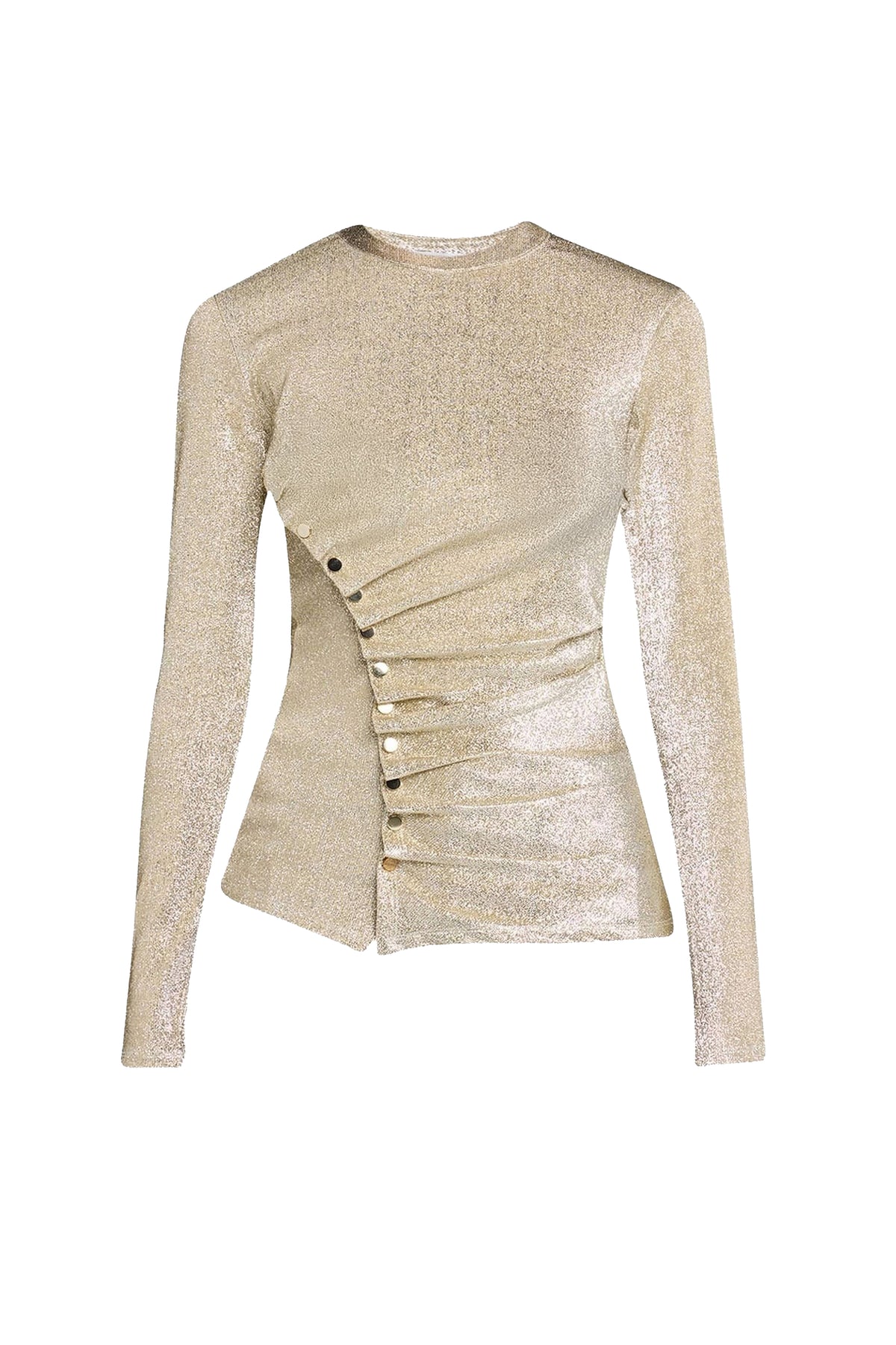 Blouse drapée scintillante - Silver & Gold