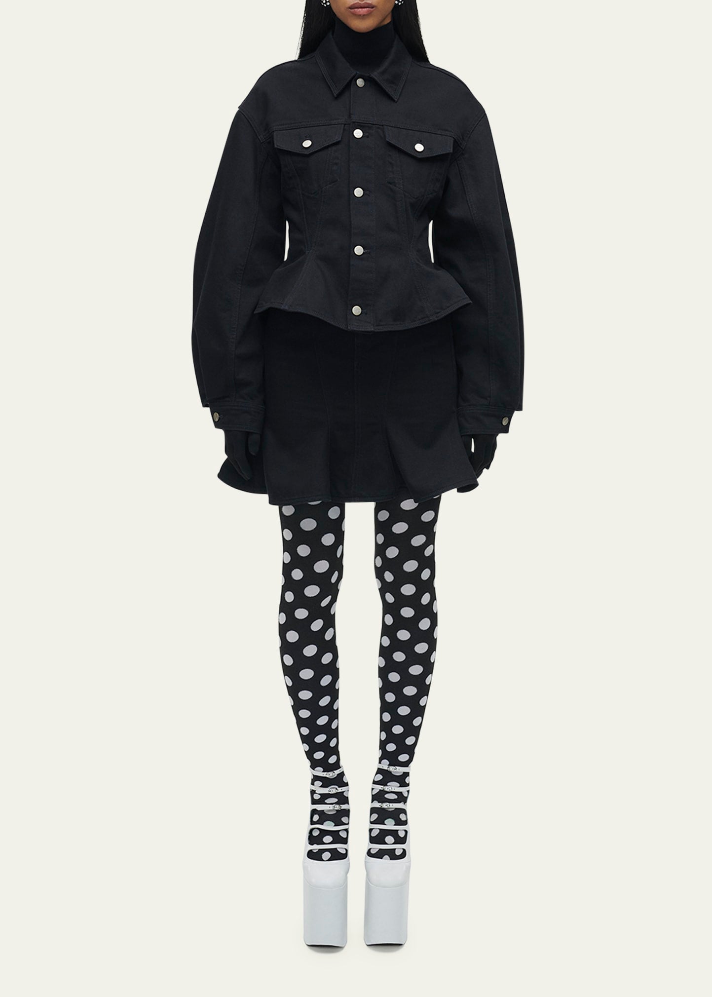 Veste cintrée en denim - Black