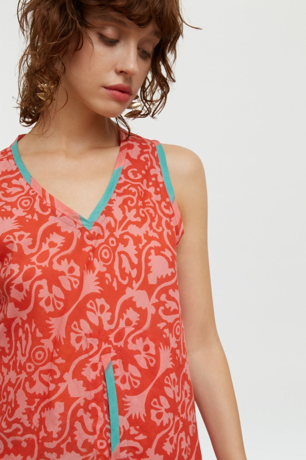 Blouse Banyan en coton - Red