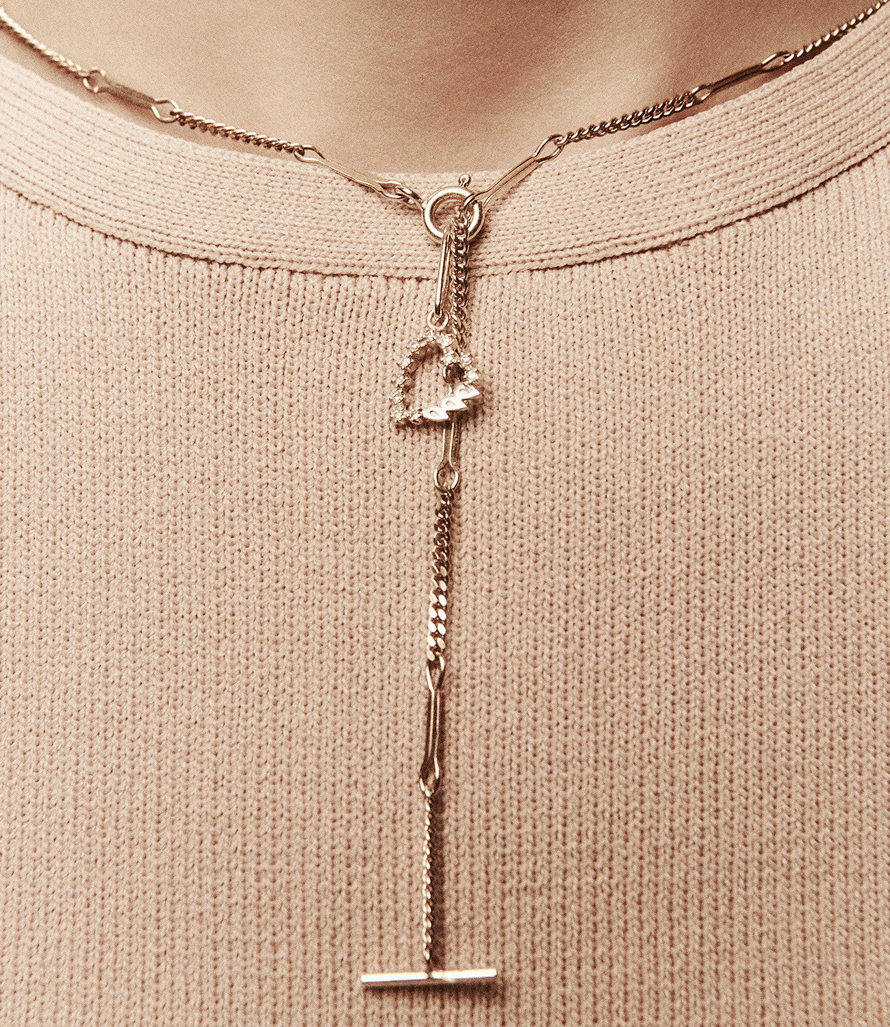 Pendentif Billie en or jaune et argent avec diamant - Or jaune & Diamant