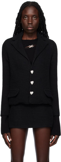 Short textured skirt - Black