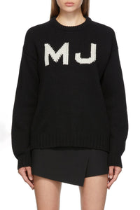 Pull à col montant en laine - Black