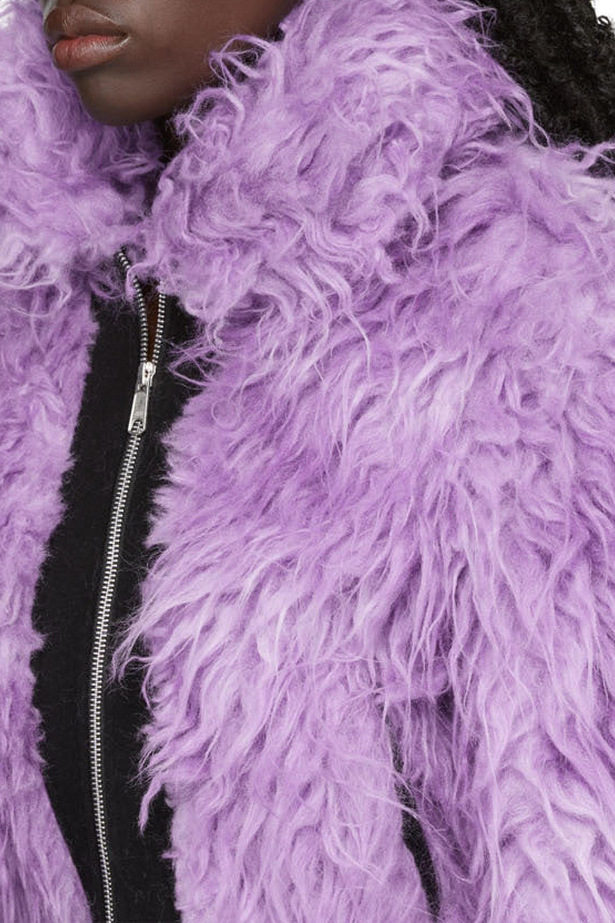 Manteau court en fausse fourrure - Lavender
