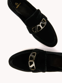 7qty DÉJÀ VU 220€ / Mocassins Blair en velours - Black