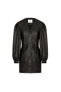 Robe en cuir deadstock Upcyclé - Black