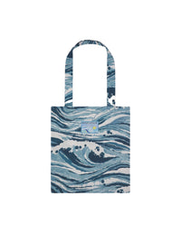 Sac Maison Kitsuné x Vilebrequin en lin - Storm Blue Design