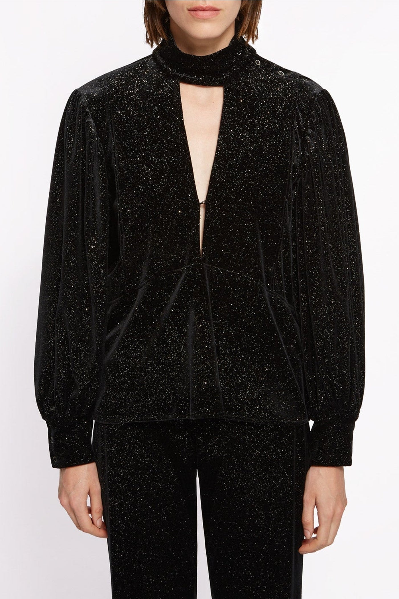 Bianca sequined blouse - Black