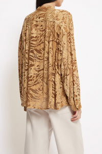 Blouse Ricco en soie - Caramel