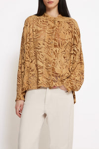 Blouse Ricco en soie - Caramel