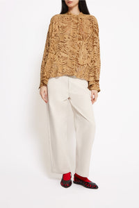 Blouse Ricco en soie - Caramel