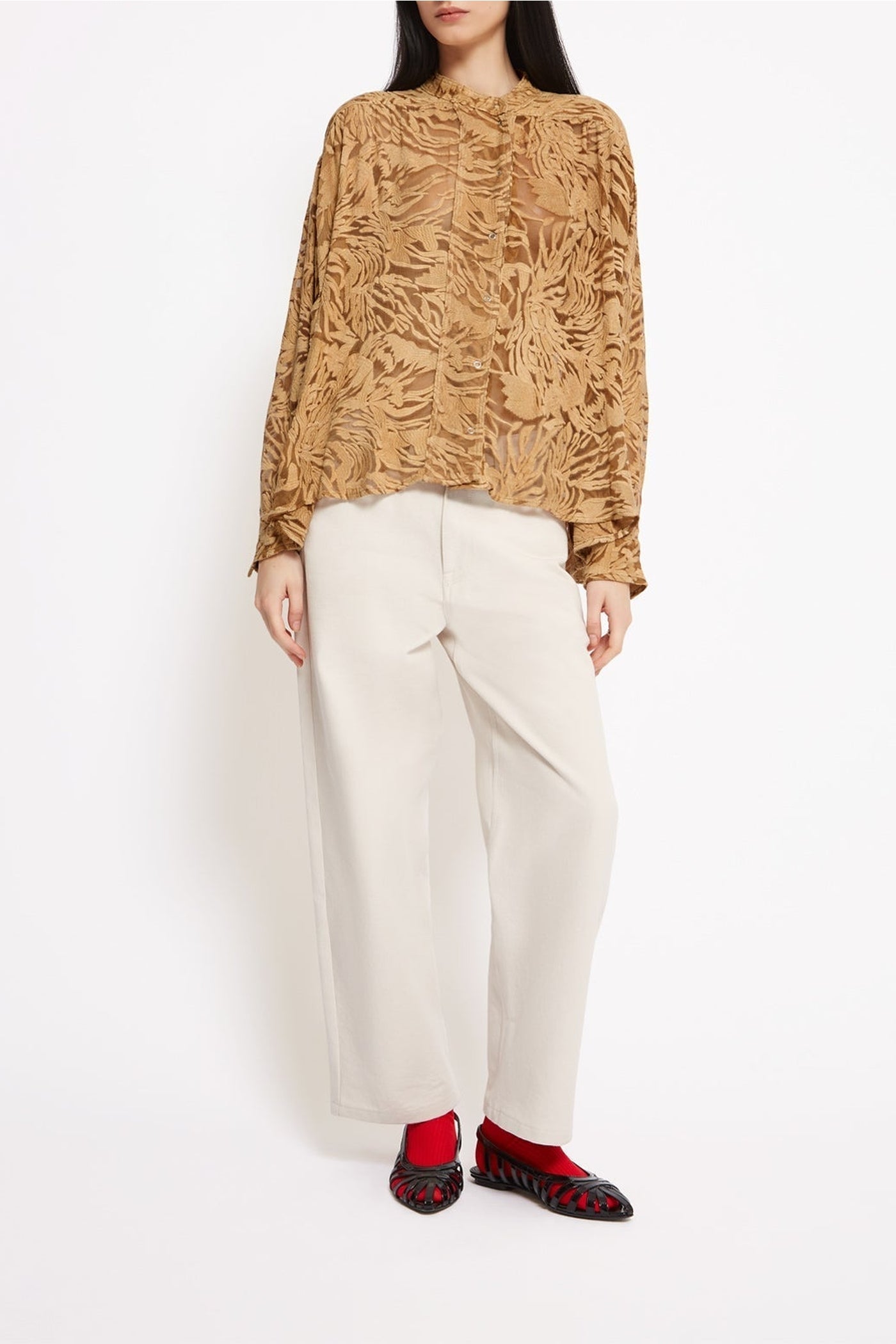 Blouse Ricco en soie - Caramel