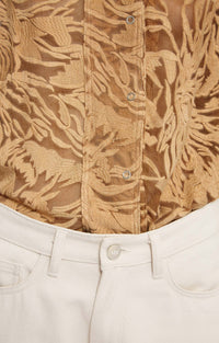 Blouse Ricco en soie - Caramel