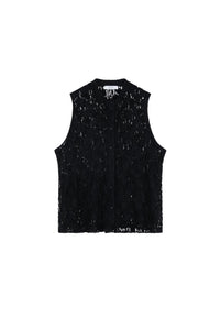 Blouse Twiggy à col rond - Charbon