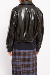 Blouson Orso droit brillant - Noir