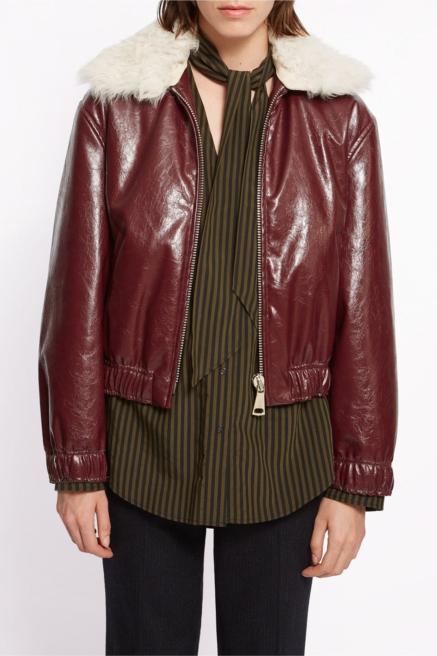 Blouson Orso vernie - Bordeaux