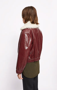 Blouson Orso vernie - Bordeaux