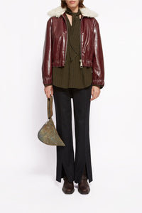 Blouson Orso vernie - Bordeaux